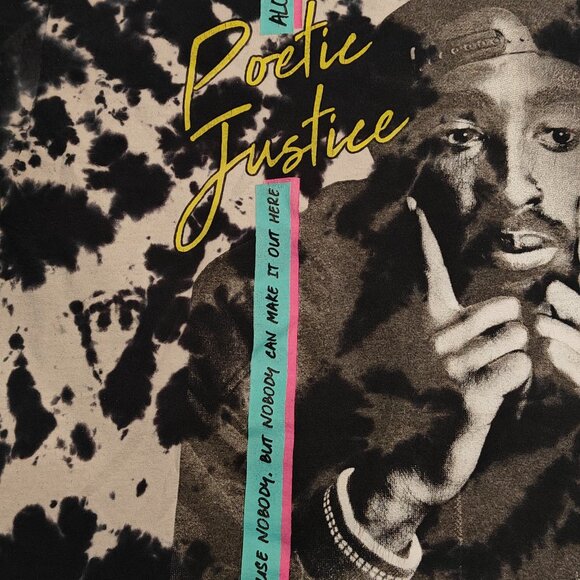 Tupac Graphic Shirt Men's XXL Tie Dye T-Shirt Poetic Justice Chemistry Tee 90s - Picture 4 of 9